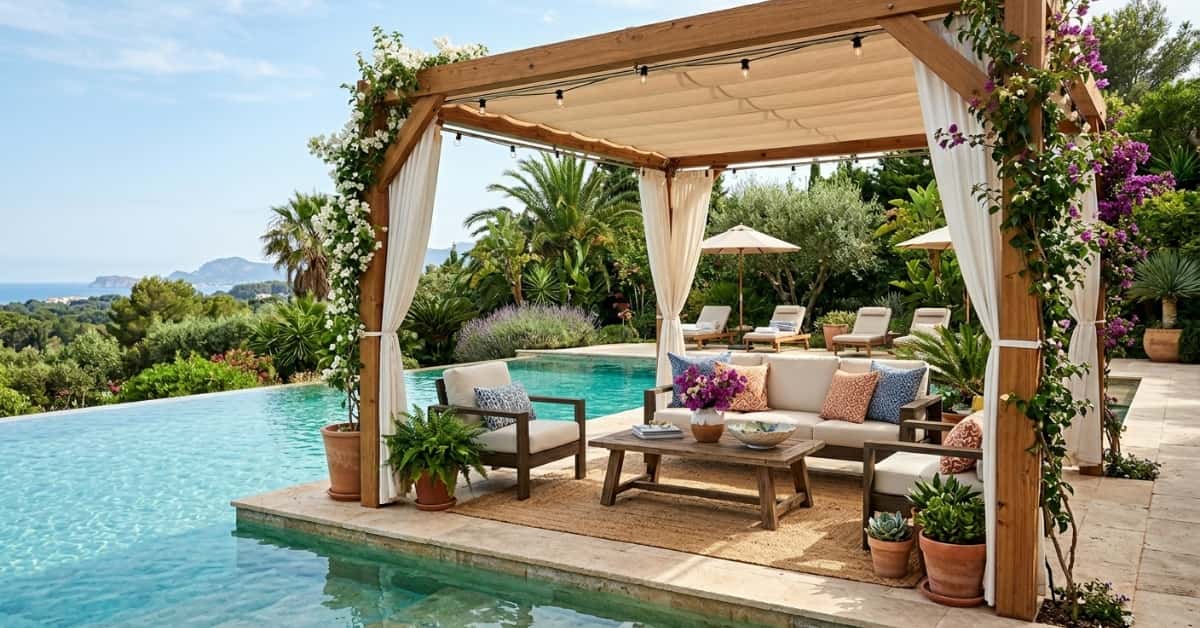 Poolside Pergola Design Ideas