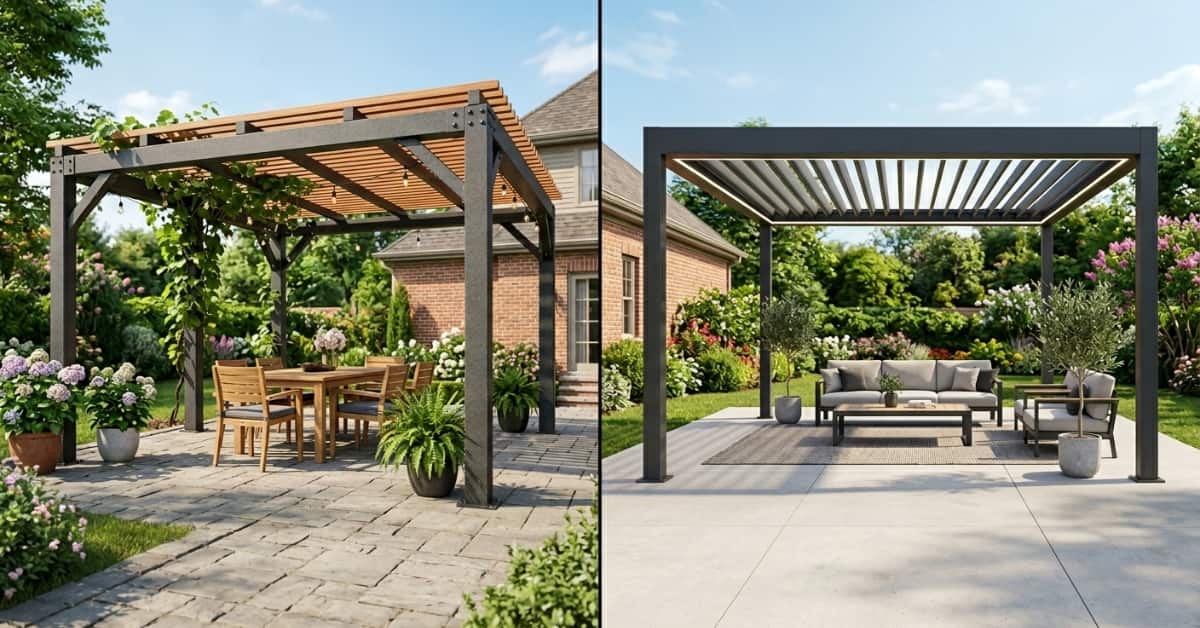 Steel vs Aluminum Pergola